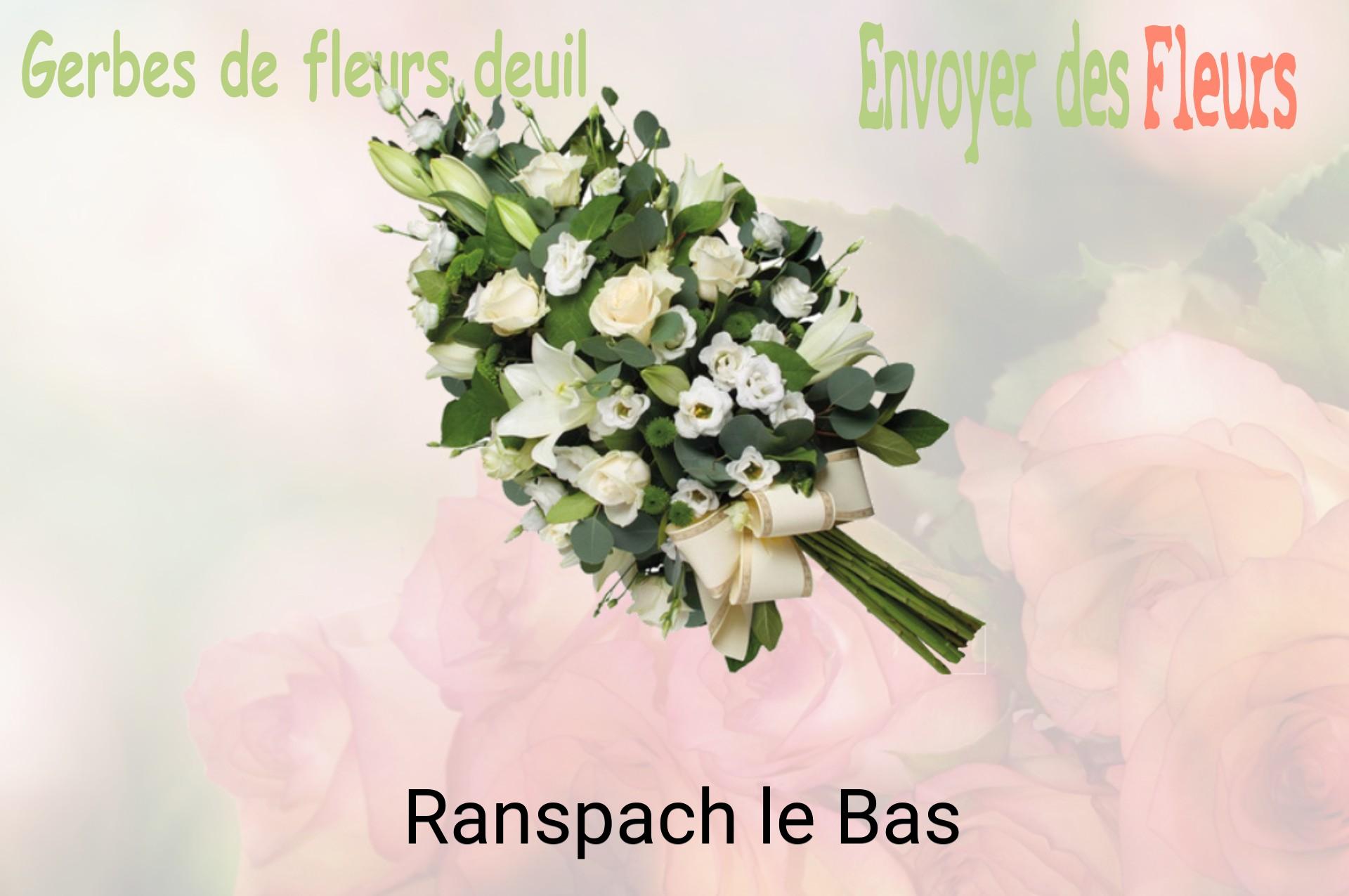 Gerbe de fleurs de deuil livrée à Ranspach-le-Bas